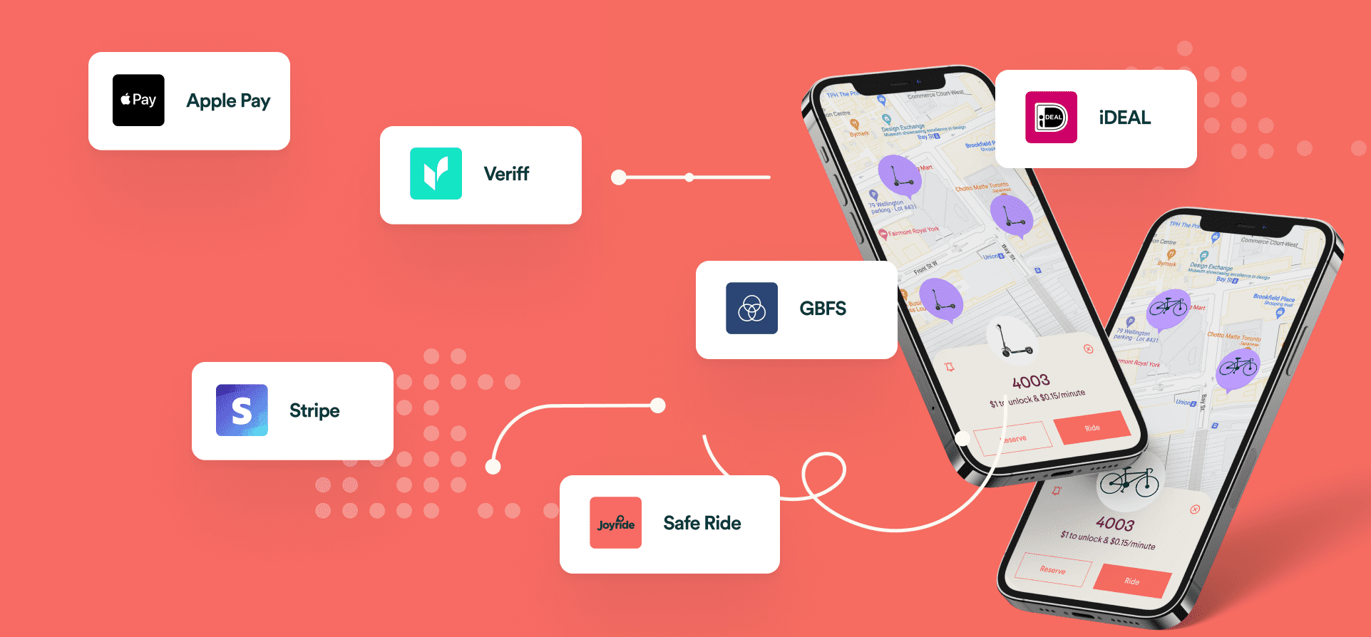 Joyride App Micromobility Marketplace interface