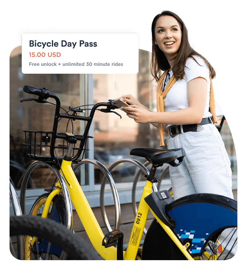 Bikeshare ride pass in the Joyride app