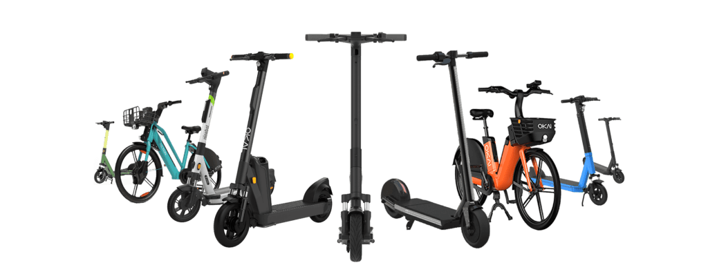 electric scooters and bikes for rental businesses