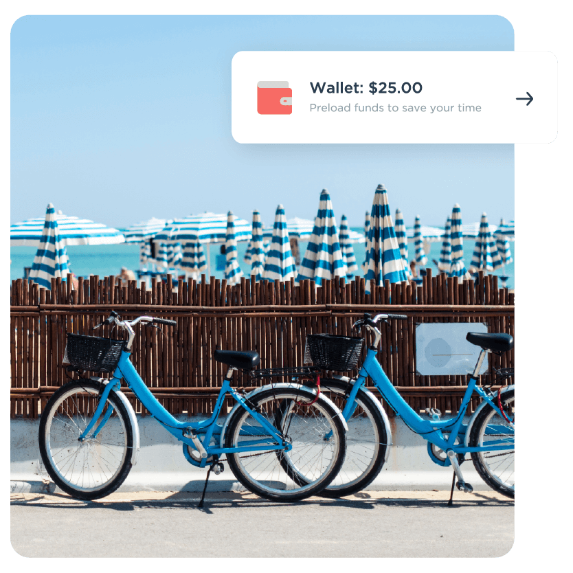 beach bikes wallet