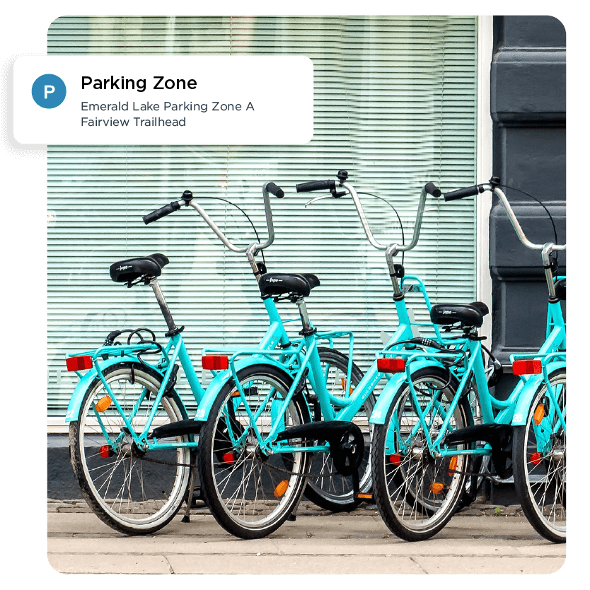 bike rental parking zone