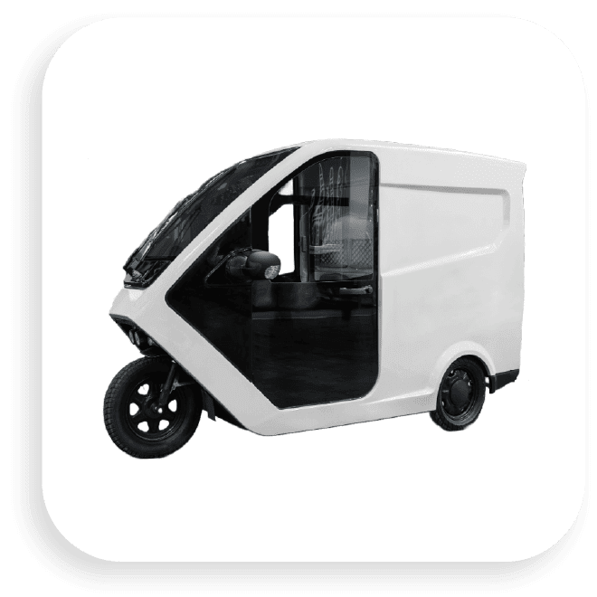 Enclosed electric cargo trike