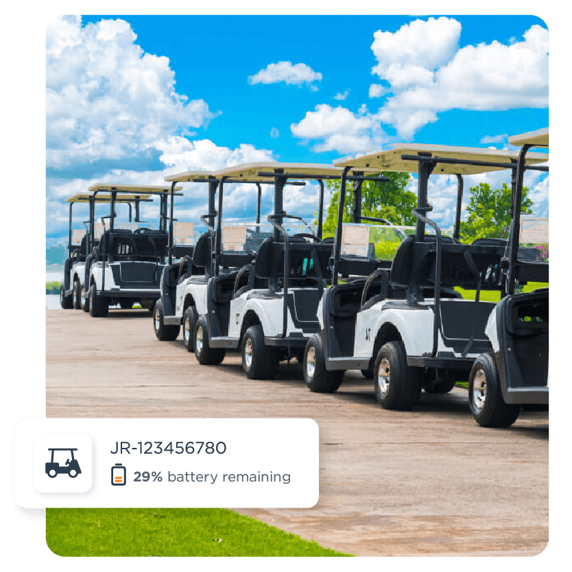golf carts battery level notification