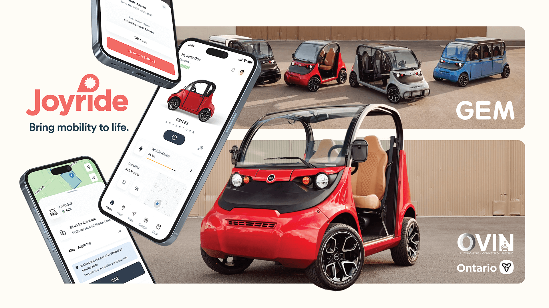 OVIN Joyride Gem mini car app