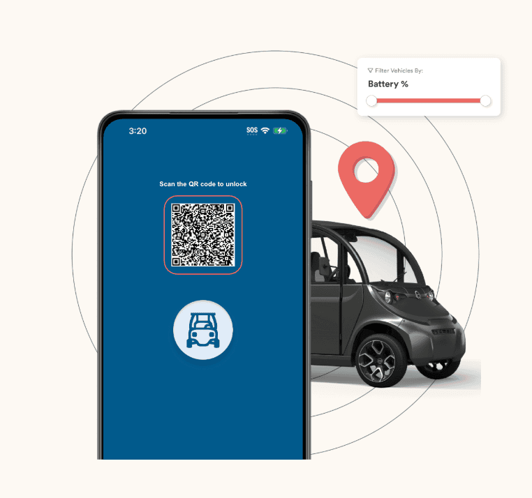 Joyride fleet software for minicars and golf carts